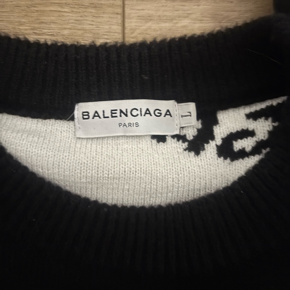 Balenciaga Monochrome Knit Top